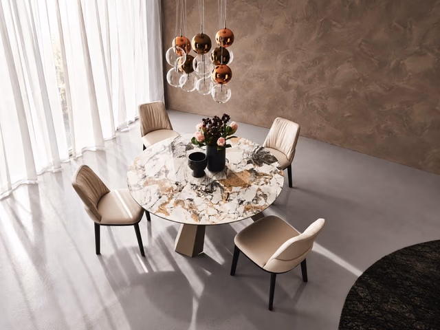Eliot Keramik Round Dining Table by Cattelan Italia