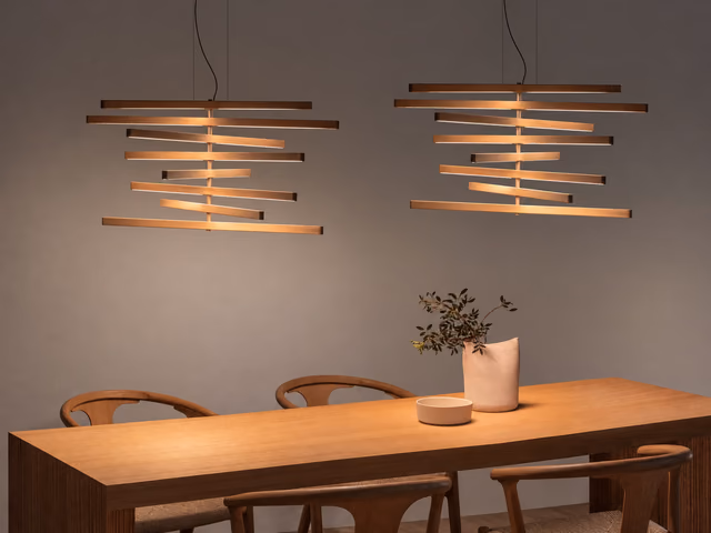 Rhythm Vertical Pendant Lamp by Vibia