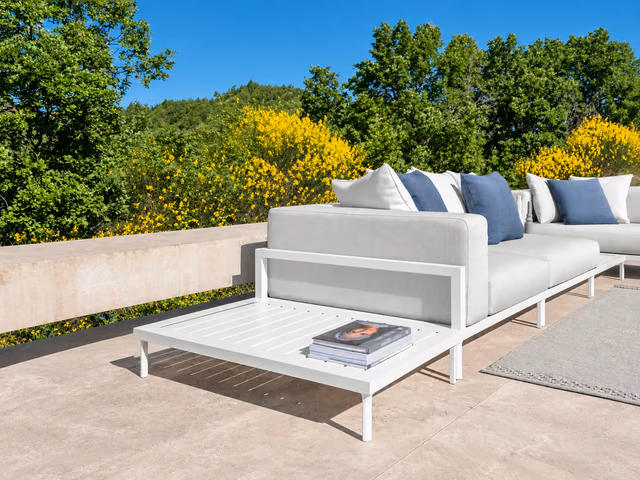 CleoSoft//Alu 100 × 100 Coffee Table by Talenti