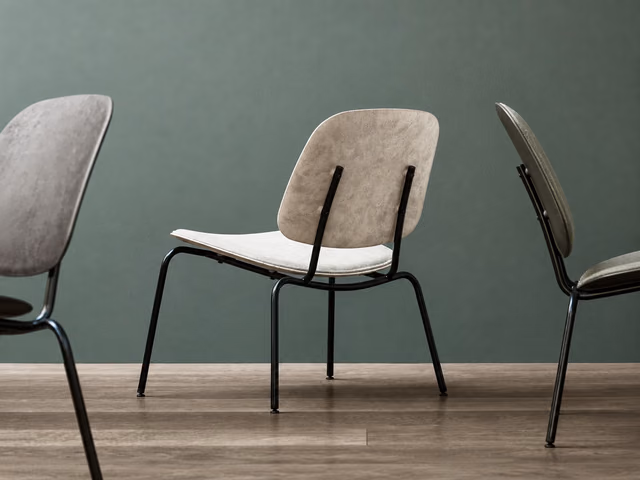 Compound Lounge Chair — Full Front Upholstered, Wood Waste Grey by Mater
