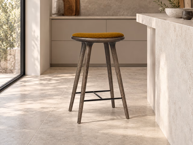 High Stool — Sirka Grey Oak with Baru 0450, 69 cm by Mater