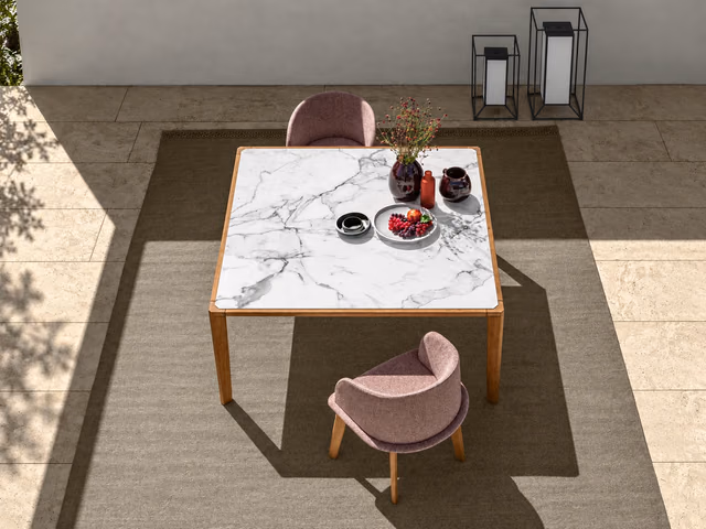 CleoSoft//Wood 150 × 150 Dining Table by Talenti