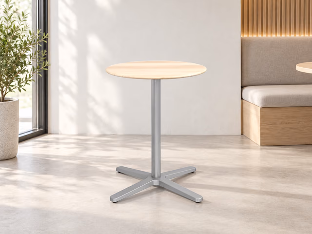 2 Inch X Base Café Table, Round by Emeco