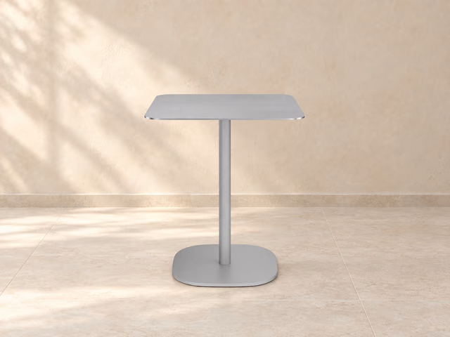 2 Inch Flat Base Café Table, Square by Emeco