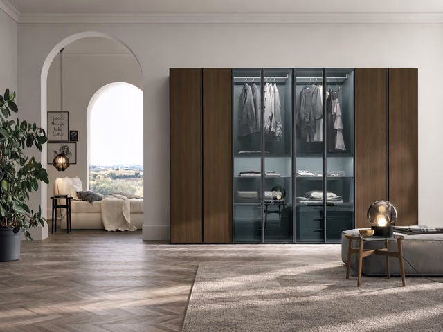 Metropolis Hinged-Door Wardrobe by Tomasella