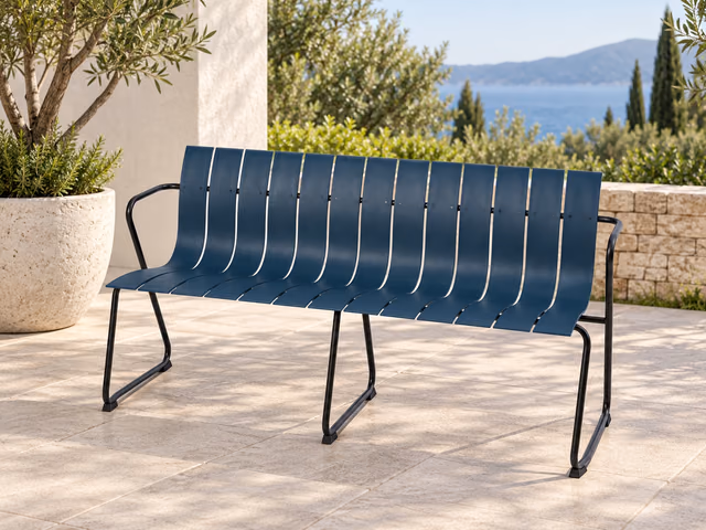 Ocean Bench — Dusty Blue by Mater
