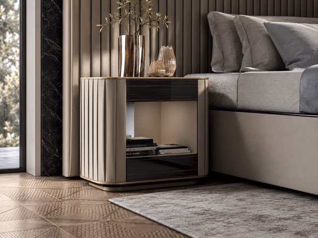 Plissé Comodino Nightstand by Reflex