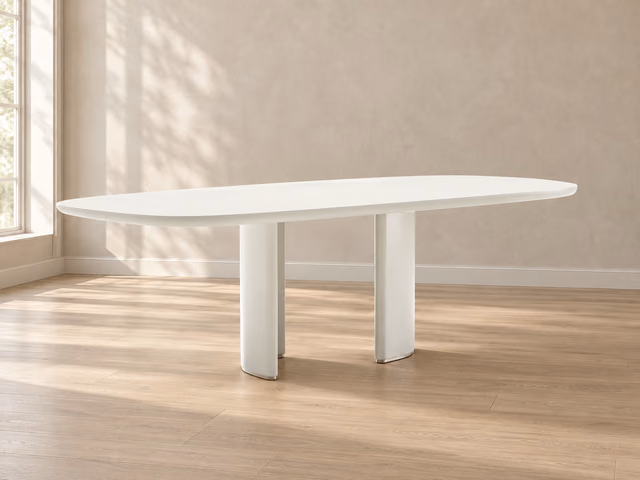 Tobie Rectangular Dining Table - Almond Milk by Caracole