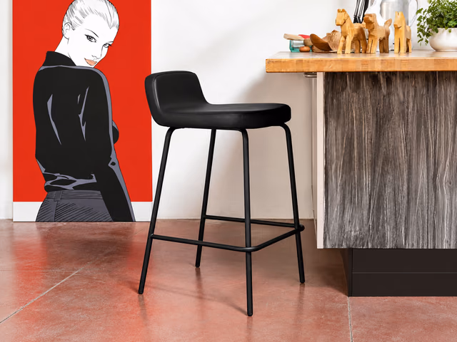 Riley Counter Stool, Metal Legs by Connubia