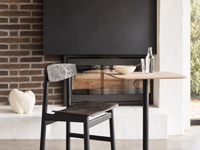 Mater Café Table — Coffee Waste Light, H 71,6 cm, 60 × 60 cm by Mater