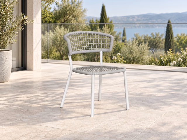Moon//Alu Dining Chair by Talenti