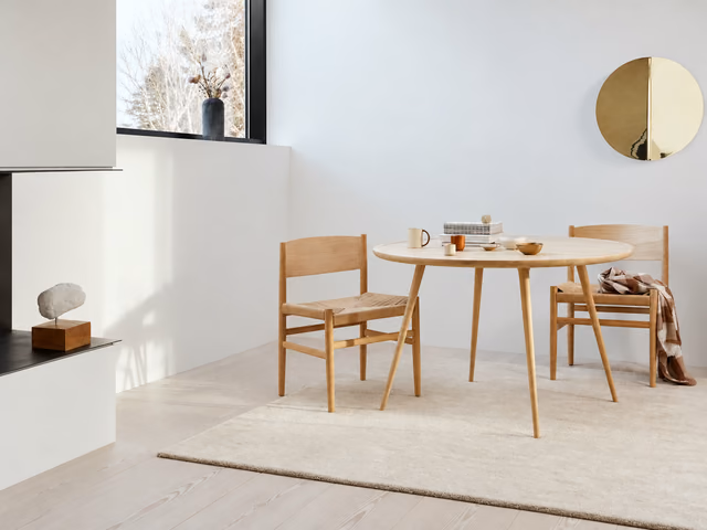 Nestor Side Chair — Matt Lacquered Oak, Natural Paper Cord Seat by Mater
