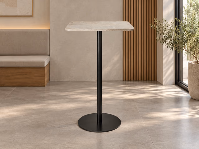 Mater Counter Table — Wood Waste Grey, H 96 cm, 60 × 60 cm by Mater