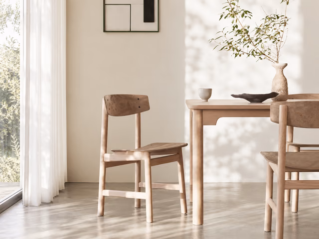 Conscious Chair 3162 — Soaped Oak and Coffee Waste Light by Mater