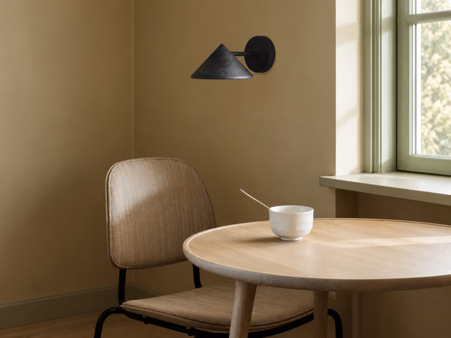 Terra Wall Lamp — Hardwired, Coffee Waste Black by Mater