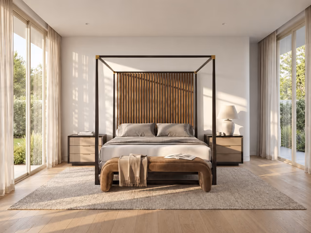 Pinstripe Bed by Caracole