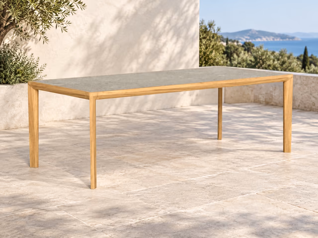 CleoSoft//Wood 220 × 100 Dining Table by Talenti