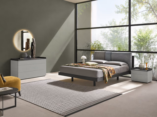 Nikki Wooden Bed by Tomasella
