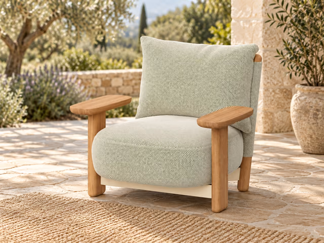 Milos Wood Lounge Chair by Vondom