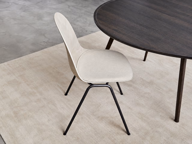 Eternity Side Chair — Full Front Upholstered, Coffee Waste Light by Mater