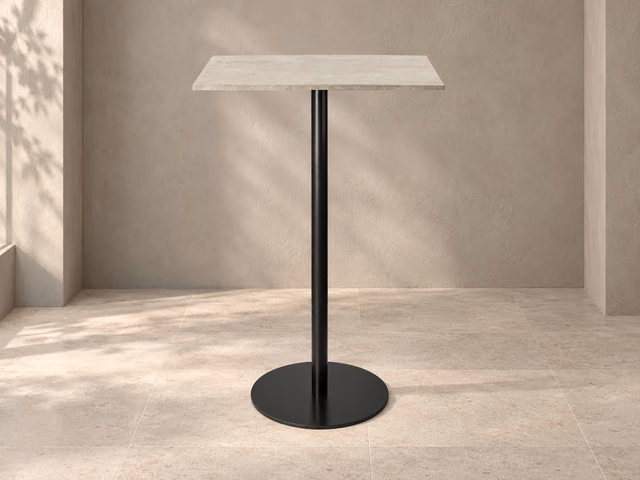 Mater Bar Table — Wood Waste Grey, H 106,6 cm, 60 × 70 cm by Mater