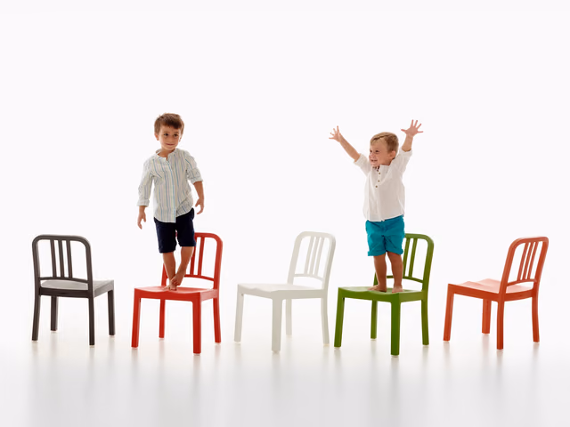 111 Navy Mini Chair by Emeco