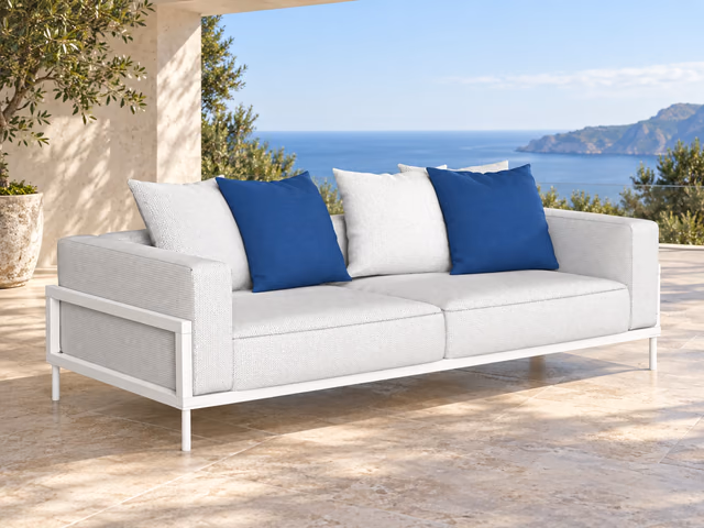 CleoSoft//Alu Three-Seater Sofa by Talenti