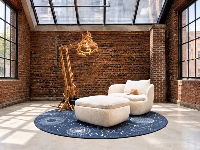 Bart Ottoman and Footstool by Moooi