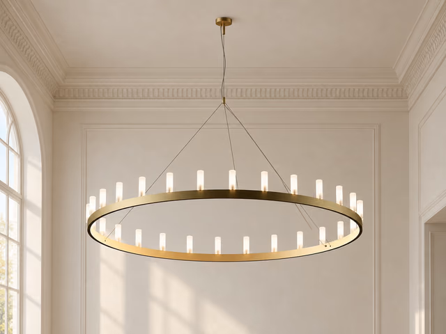 Chandelier, Single Round by Fontana Arte