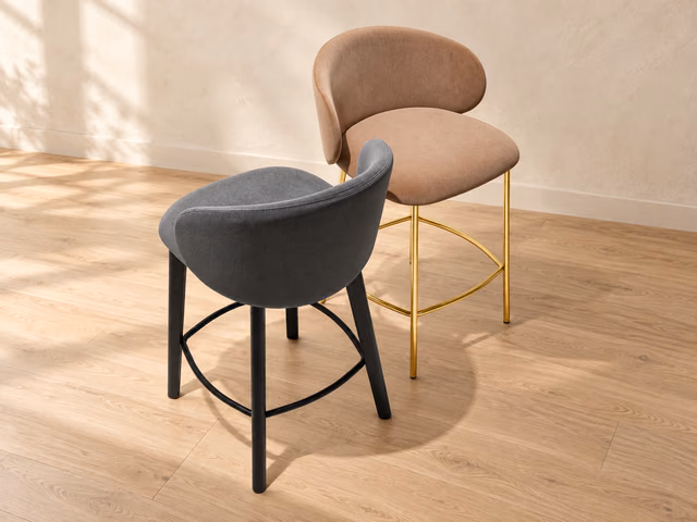 Tuka Counter Stool, Wooden Legs by Connubia