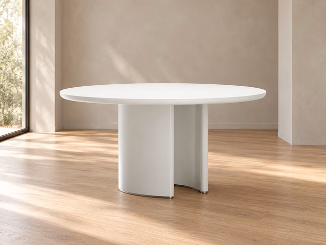 Tobie Round Dining Table - Latte by Caracole