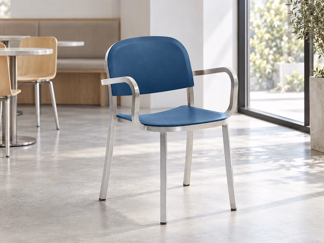 1 Inch Armchair, Recycled Plastic Seat by Emeco