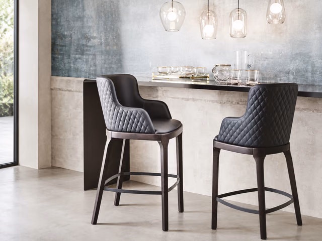 Magda Couture Stool by Cattelan Italia