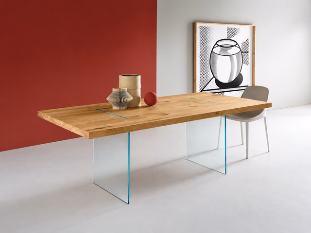 Tavolante Aged Oak Dining Table by Tonelli