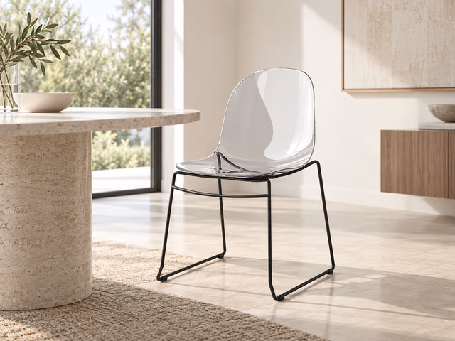 Academy Chair, Polycarbonate, Sled Base by Connubia