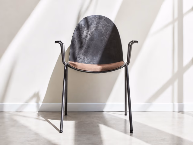 Eternity Armchair — Upholstered Seat, Coffee Waste Black by Mater