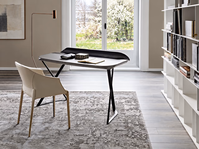 Cocoon Leather Desk by Cattelan Italia