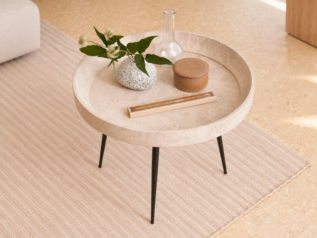 Bowl Table — Wood Waste Grey, M by Mater