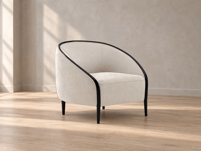 Petit Accent Chair - Ivory by Caracole