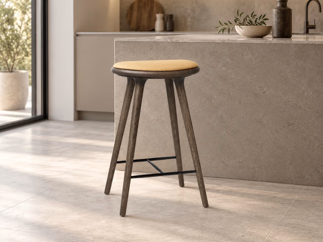 High Stool — Sirka Grey Oak with Clay 0007, 69 cm by Mater