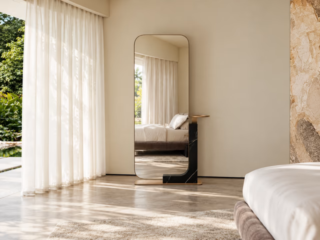 Overlap Floor Mirror by Caracole