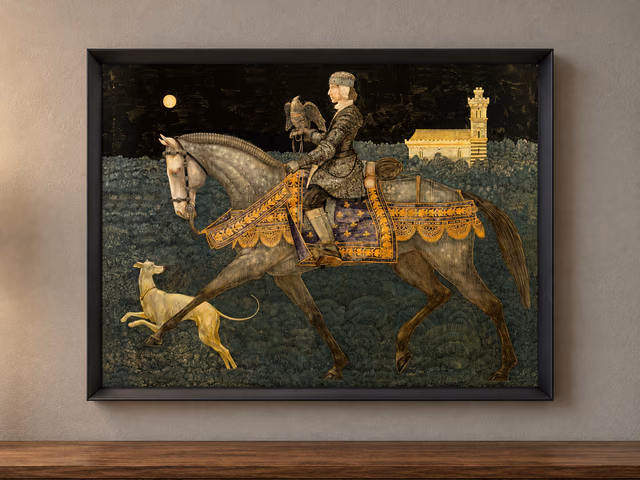 Imperatore Federico II di Svevia Lithograph by Natuzzi Italia