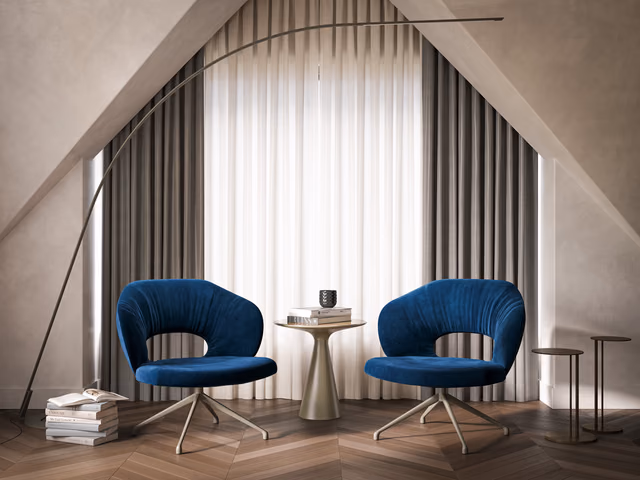 Miranda Lounge Swivel Armchair by Cattelan Italia