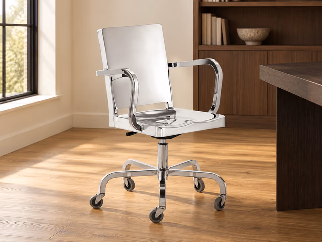 Hudson Swivel Chair with Arms by Emeco
