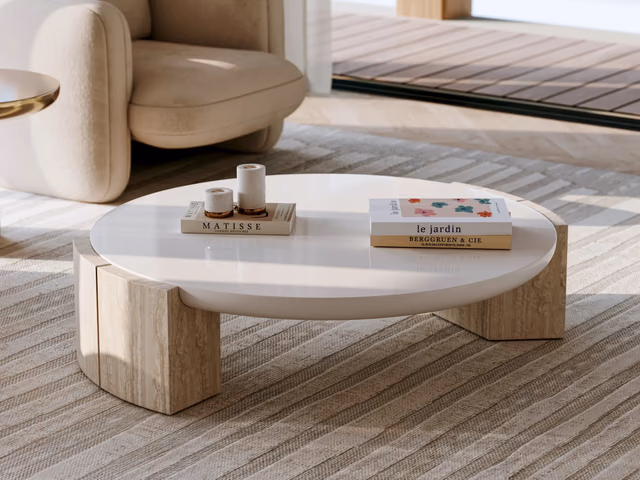 Overlap Round Cocktail Table by Caracole