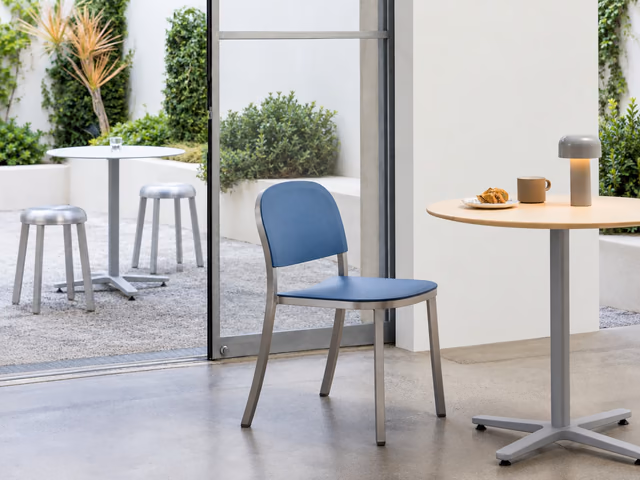 1 Inch Side Chair, Recycled Plastic Seat by Emeco