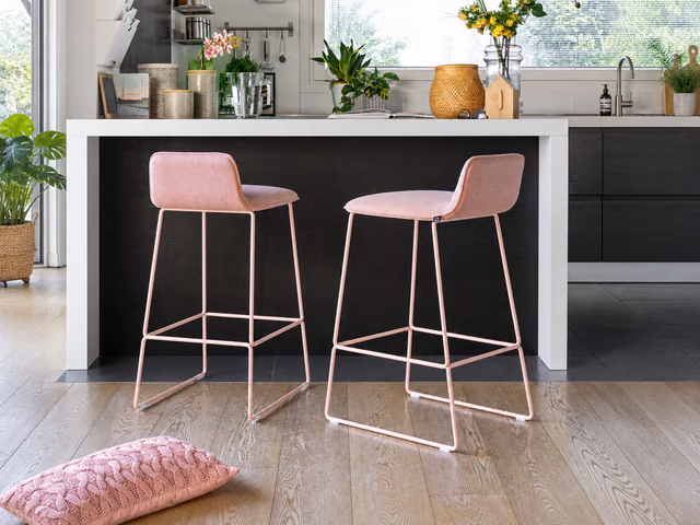 Riley Soft Counter Stool, Sled Base by Connubia