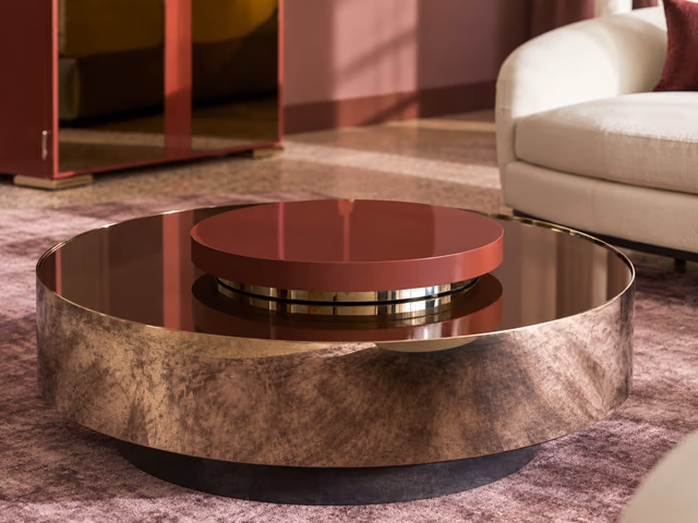 Radius Cocktail Round Accent Tray by Caracole