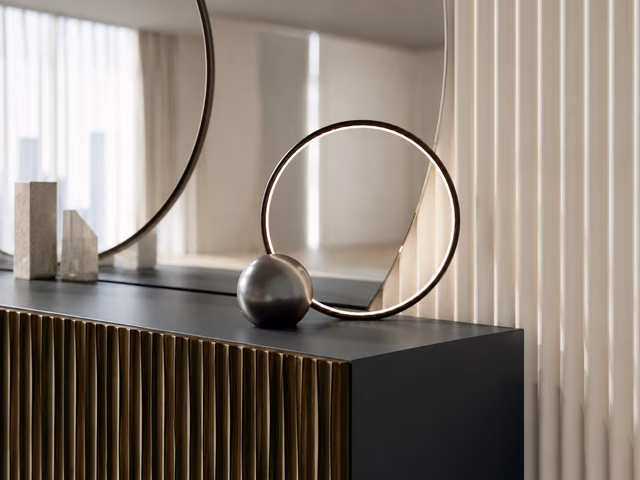 Circle Table Lamp by Bontempi