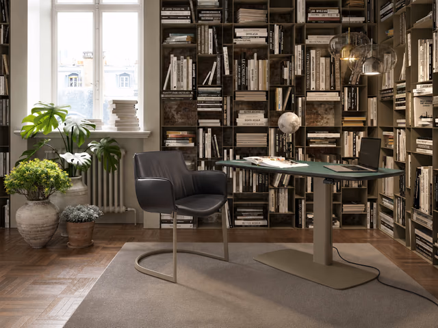 Runner Leather Desk by Cattelan Italia